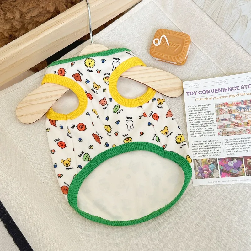 Ropa para mascotas Ins, oso de peluche, chaleco bonito, chaleco de colores, ropa de verano para cachorros, chaleco de oso para perros pequeños Schnauzer de peluche - imagen 3