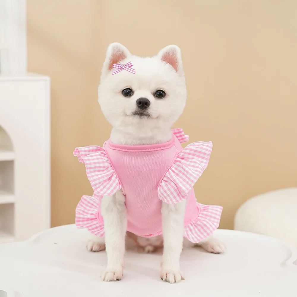 Vestido con capucha y lazo para perros hembra Shih Tzu - imagen 5