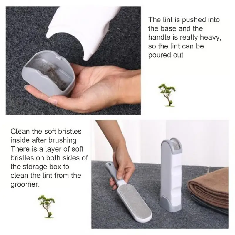 Cepillo de pelusa de viaje reutilizable, herramienta portátil de eliminación de pelusa de abrigo, recogedor de pelo suelto de doble cara para sofá de ropa - imagen 5