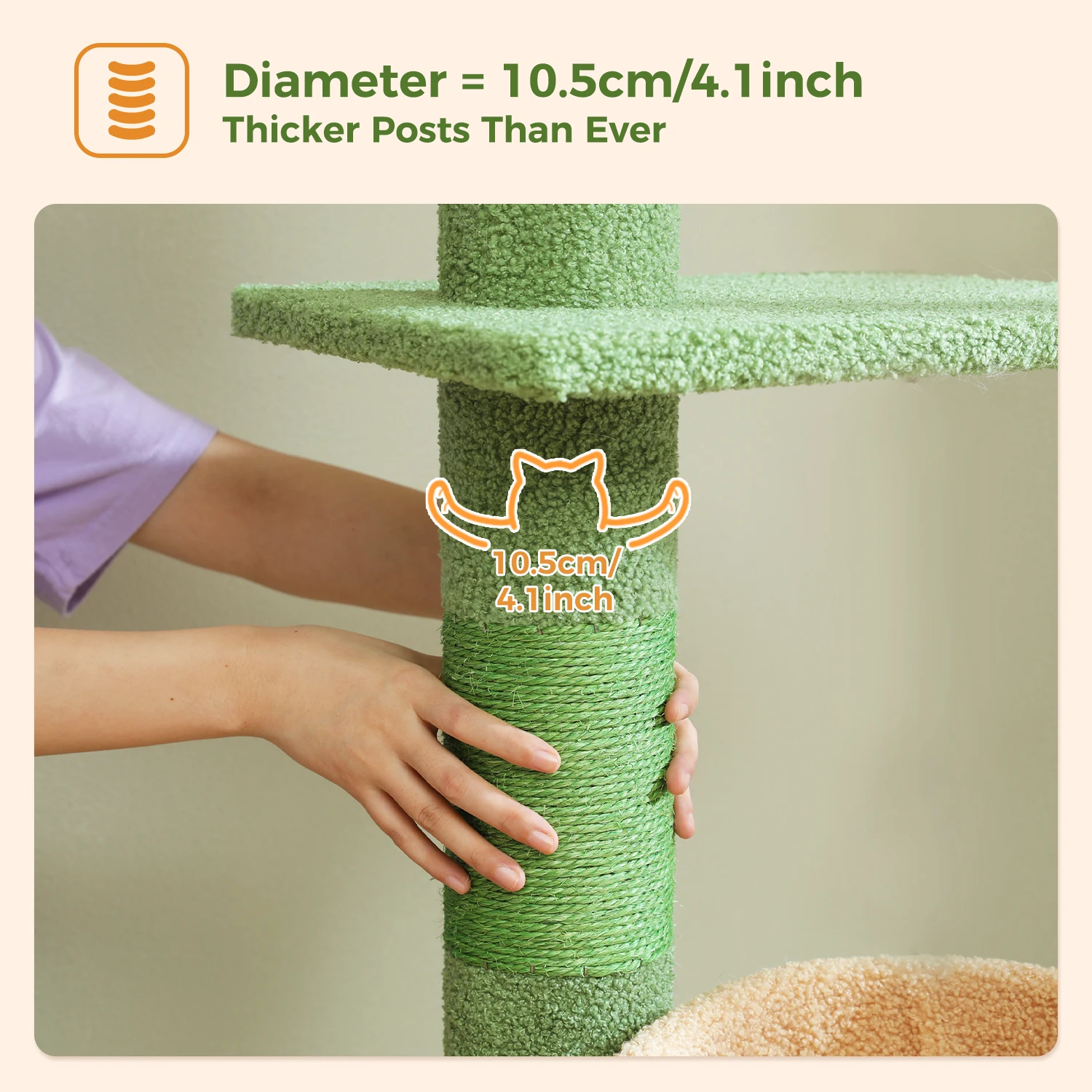 Árbol para gatos con hamaca y plataformas – Torre de techo con juguetes - imagen 4