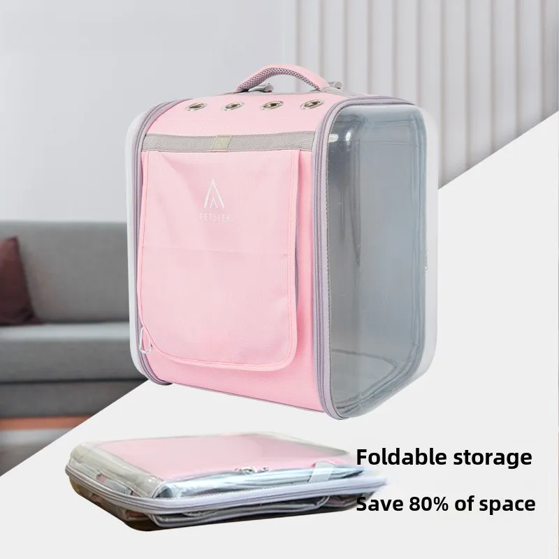 Mochila portátil para perros y gatos, cápsula espacial de alta capacidad para perros, bolso de hombro de viaje portátil, accesorios para ventilar - imagen 4