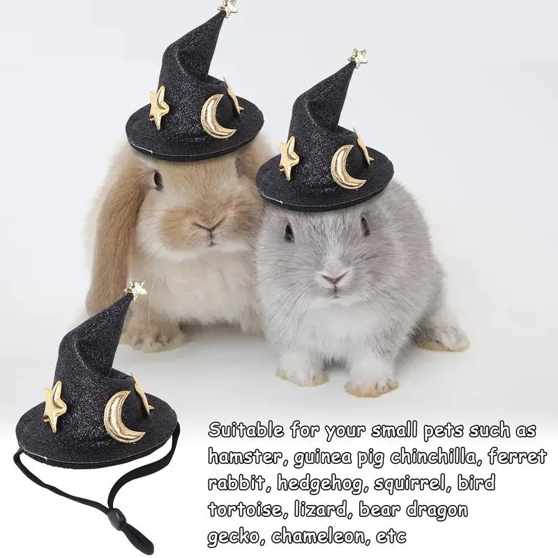 Sombrero de animales pequeños para fiesta, sombrero de Mago para conejillos de indias, lindo sombrero creativo para mascotas pequeñas, disfraz para fiestas temáticas de animales - imagen 5