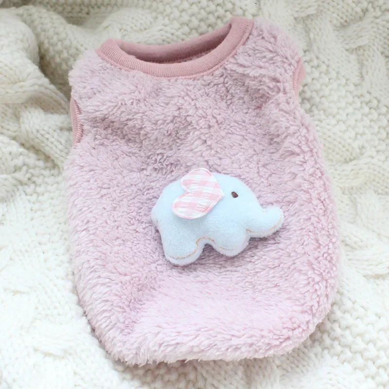 Ropa de invierno sin mangas con dibujos animados para mascotas, chaleco cálido grueso con patrón de animales para gatitos y cachorros, ropa anticaída para mascotas - imagen 2