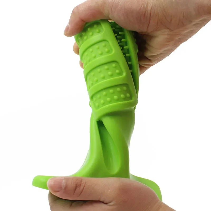 Cepillo de dientes de goma Natural para perro, juguete para limpieza de dientes, palo para el cuidado Dental, suministros para mascotas - imagen 4
