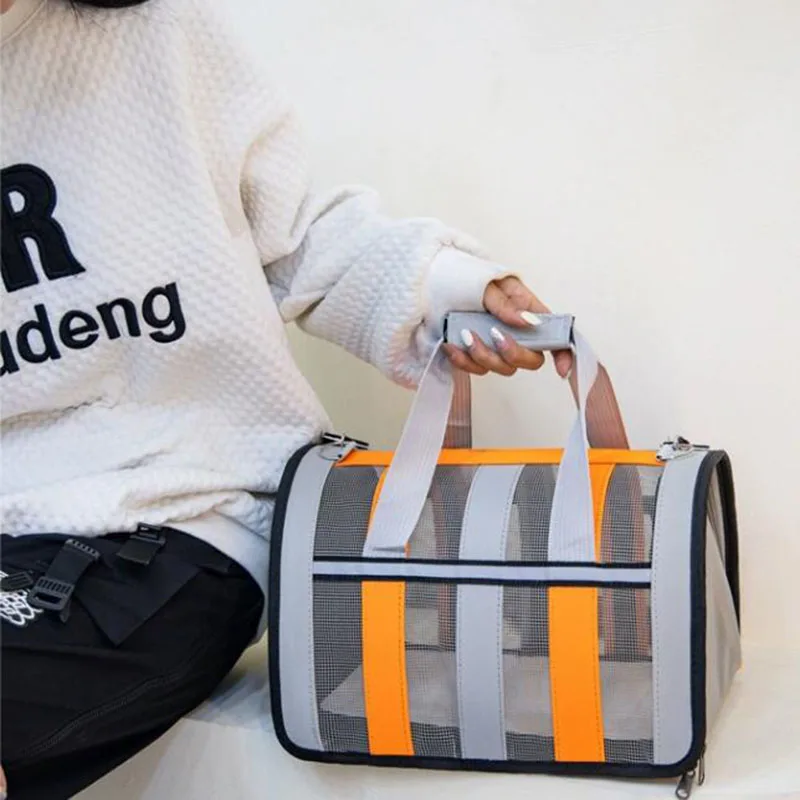 Jaula plegable portátil para gatos, bolsa transpirable, jaula para perros, accesorios para gatos, verano - imagen 5