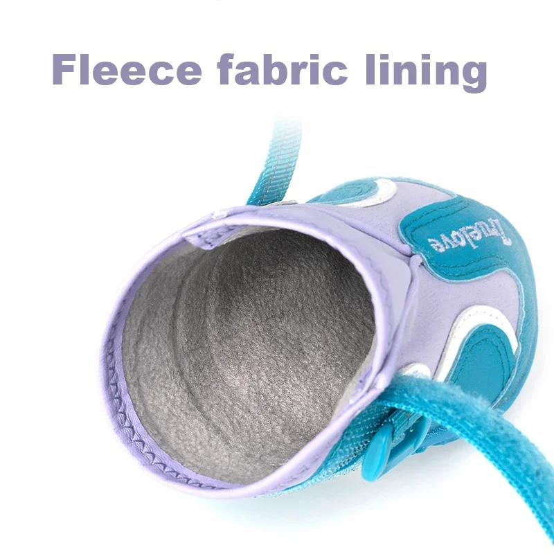 Winhyepet-zapatos para perros, botas cálidas para mascotas, calzado de nieve antideslizante impermeable, protege los pies, 4 Uds., zapatos para mascotas para caminar, viajar - imagen 3