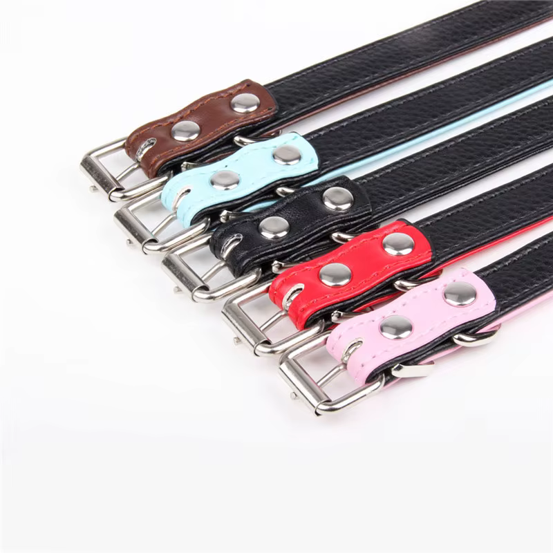 Collar de cuero personalizado para perros y gatos – Ajustable y cómodo - imagen 5