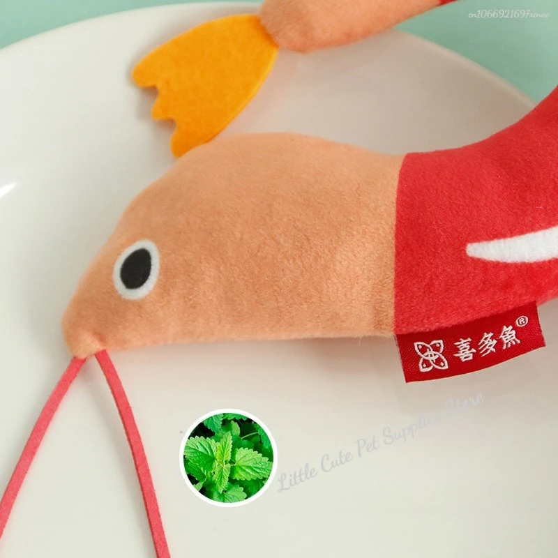 Juguetes para gatos con camarones, muñecas con campanas de menta, juguetes provocadores, accesorios para gatos de juguete para gatitos - imagen 2