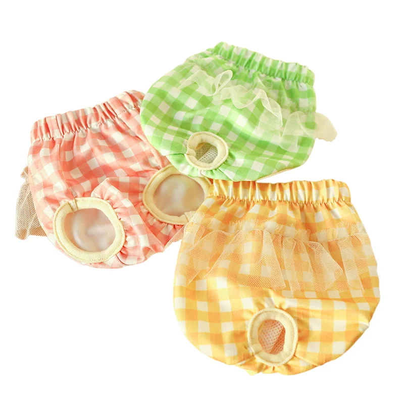 Lindos pantalones de higiene menstrual fisiológica para mascotas, pañales sanitarios reutilizables para perros, pantalones cortos lavables para perros, ropa interior, calzoncillos - imagen 2