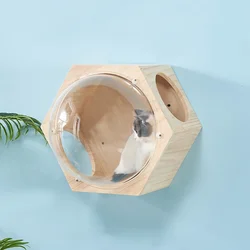 Árbol rascador de madera para gatos con casa y plataformas – Torre todo en uno