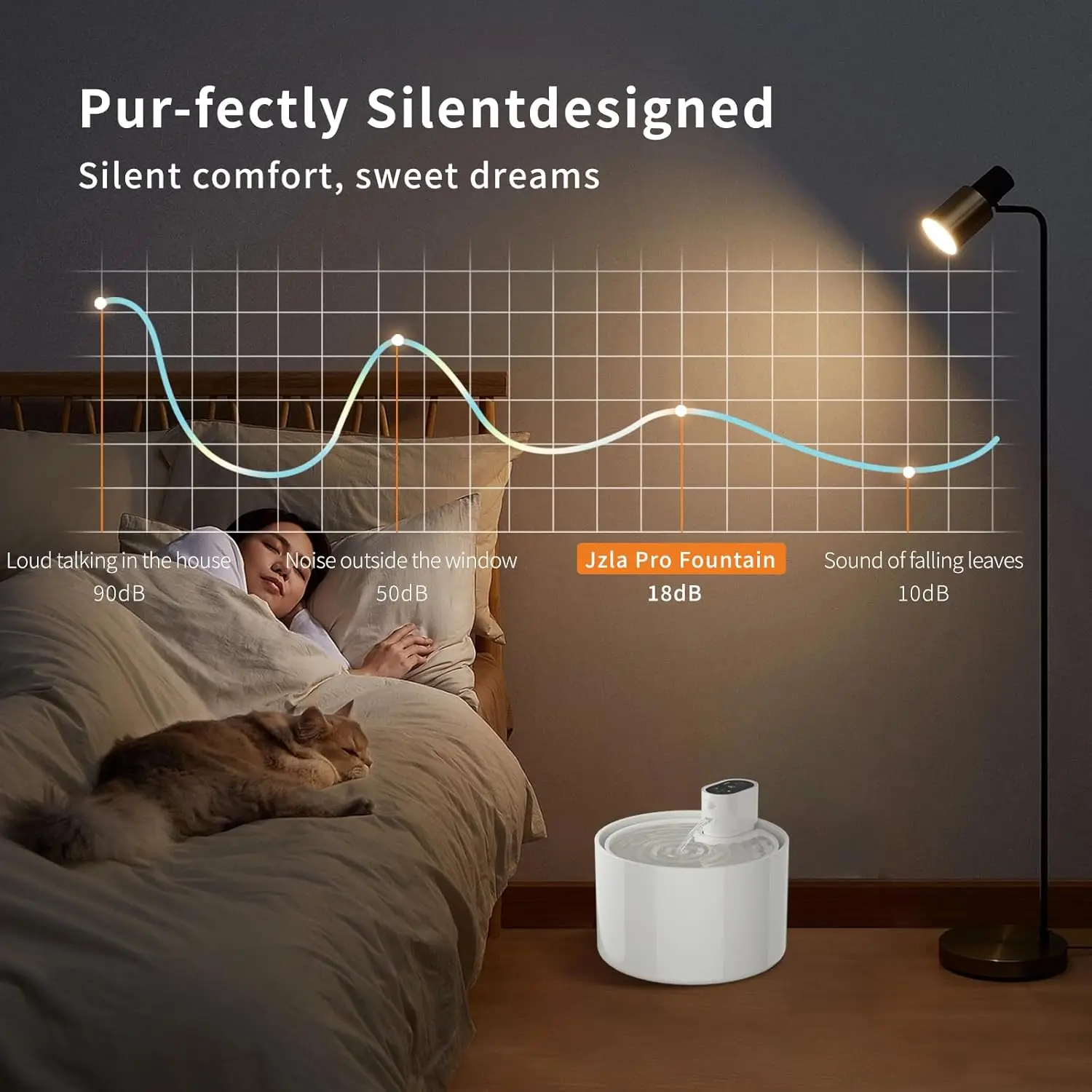 Fuente de agua inalámbrica de acero inoxidable para gatos, fuente para beber con Sensor automático para gatos, perros y mascotas, accesorios dispensadores de agua, 2,5l - imagen 4