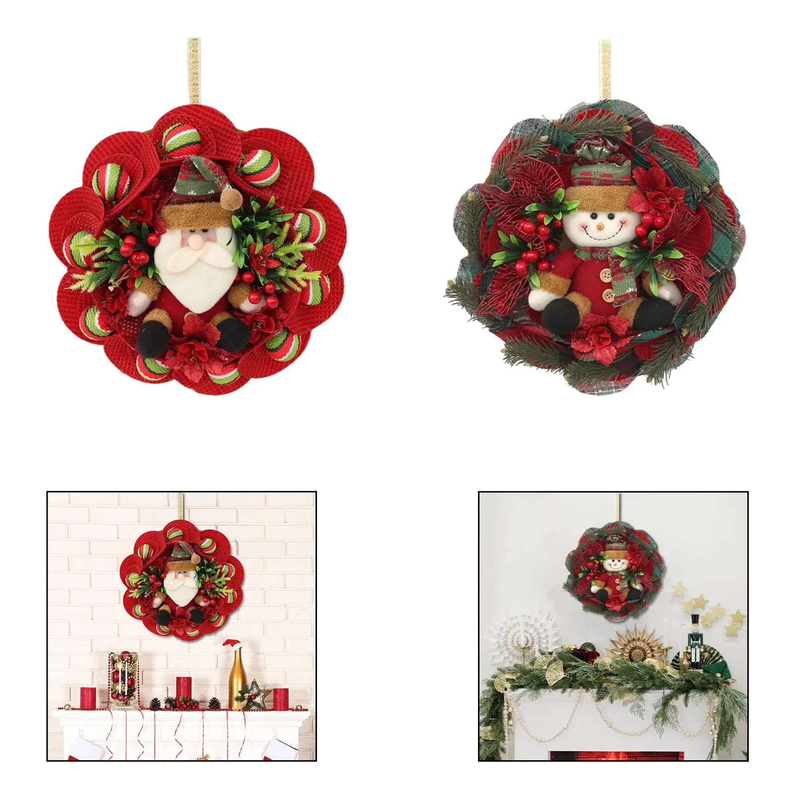 Guirnalda de muñecos navideños de 35cm para chimeneas, decoración de porche, fiesta decorativa - imagen 3