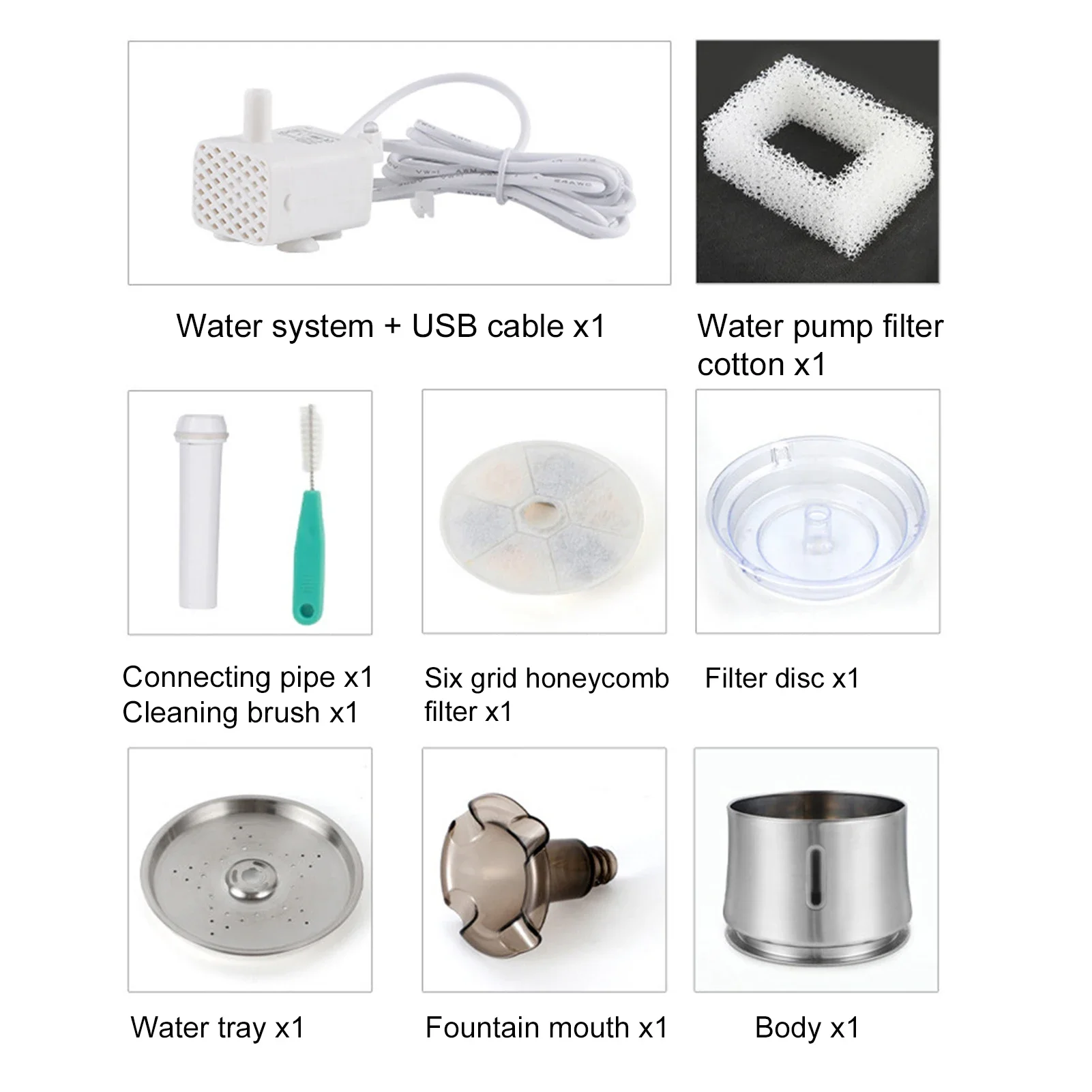 Dispensador de agua para mascotas, fuente de agua automática para gatos, cuenco de agua eléctrico de acero inoxidable de 2,5l para perros, suministros para mascotas - imagen 5