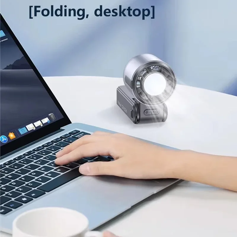 Turbofan de refrigeración Semiconductor, miniventilador eléctrico violento de alta velocidad, paquete de hielo de cuello plegable, pequeño ventilador fresco - imagen 4