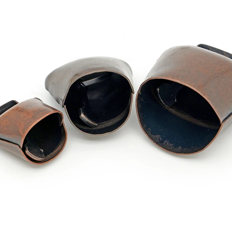 Campanas de cobre para pastoreo de ovejas y caballos de vaca, campanas de cobre grandes y gruesas para ganado y ovejas, fuerte y crujiente, para extender más afuera, previene la pérdida - imagen 3