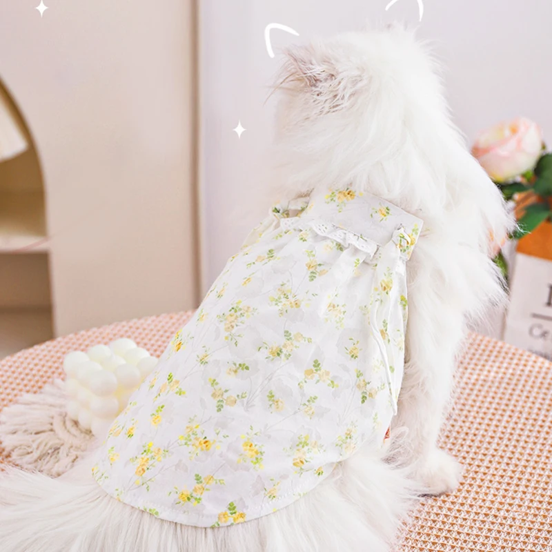 HOOPET-ropa transpirable para gato, pijama corto en inglés, sección fina de verano - imagen 3