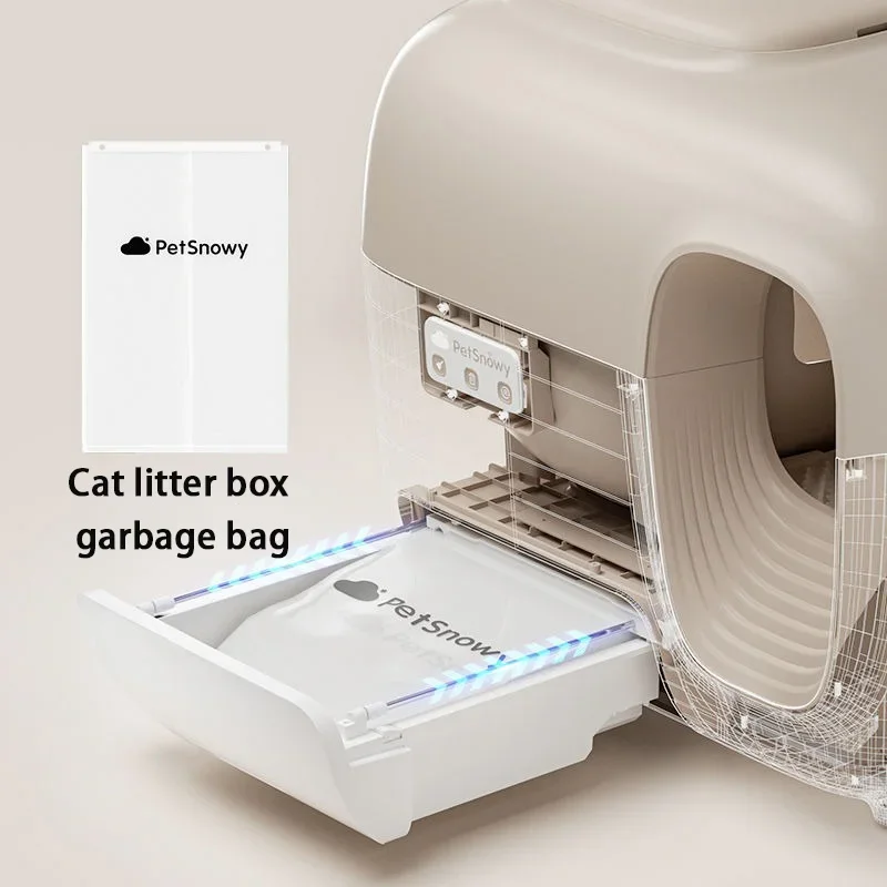PetSnowy-inodoro automático para gatos, hoja de aromaterapia Robert, bolsa de basura desechable, suministros de limpieza de desodorización profesional - imagen 3