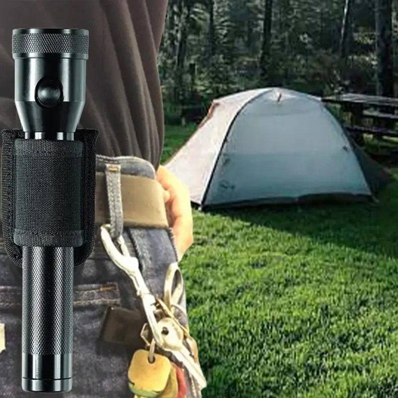 Soporte para linterna, cinturón de trabajo, nailon en forma de D, diseño abierto, soporte para linterna, banda elástica, bolsa para linterna, antorcha ligera portátil - imagen 2