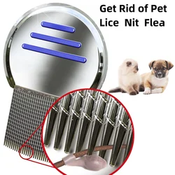 Peine antipulgas de acero para perros y gatos – Elimina pulgas y liendres