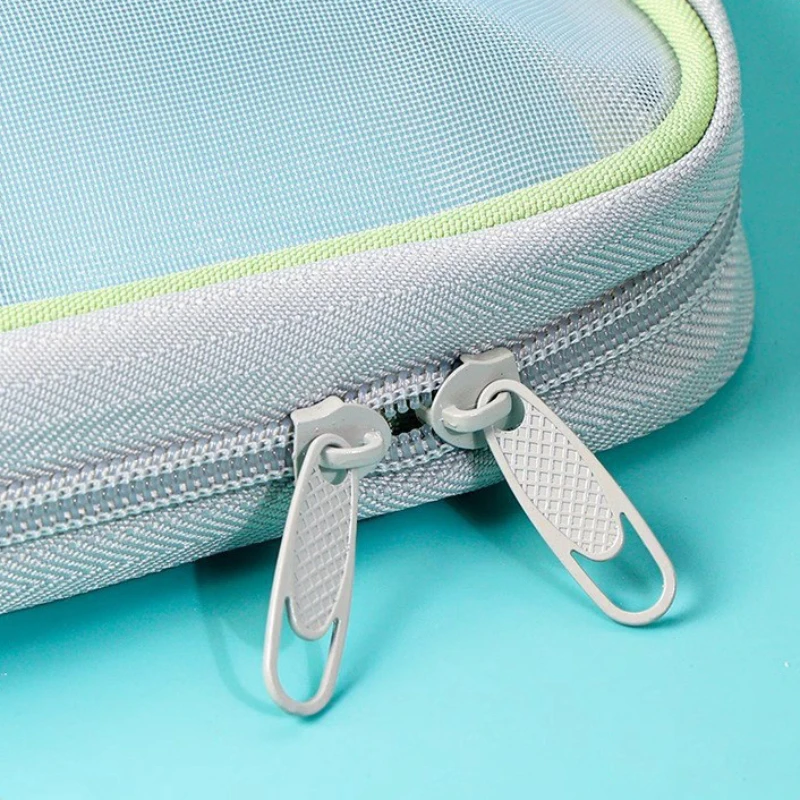 Bolsa de almacenamiento de papelería A4, bolsa de malla de doble capa con cremallera, carpetas organizadoras de gran capacidad, suministros escolares y de oficina, bolsa estacionaria - imagen 5