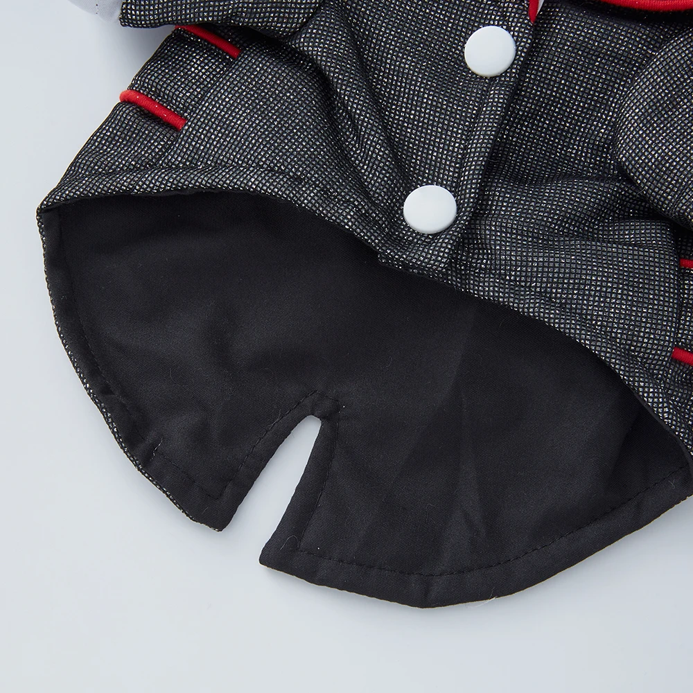 Camisa esmoquin a cuadros con moño para perros y gatos – Traje fiesta - imagen 4