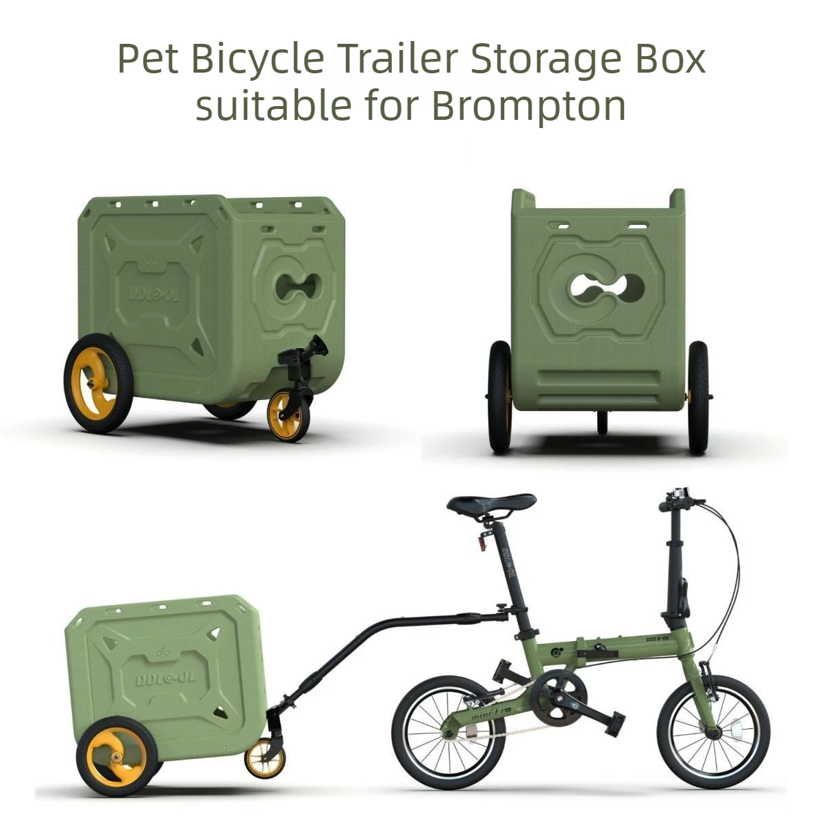 Remolque de bicicleta para perros y gatos compatible con Brompton - imagen 3