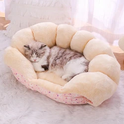 Cama nido cálida para gatos y perros pequeños – Saco de dormir suave de invierno