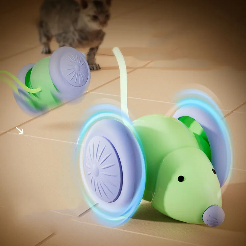 Juguete interactivo para gatos ratón eléctrico esquiva obstáculos - imagen 4