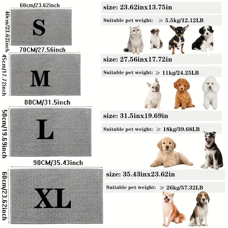 Alfombrilla absorbente antideslizante para patas con barro de perro - imagen 3