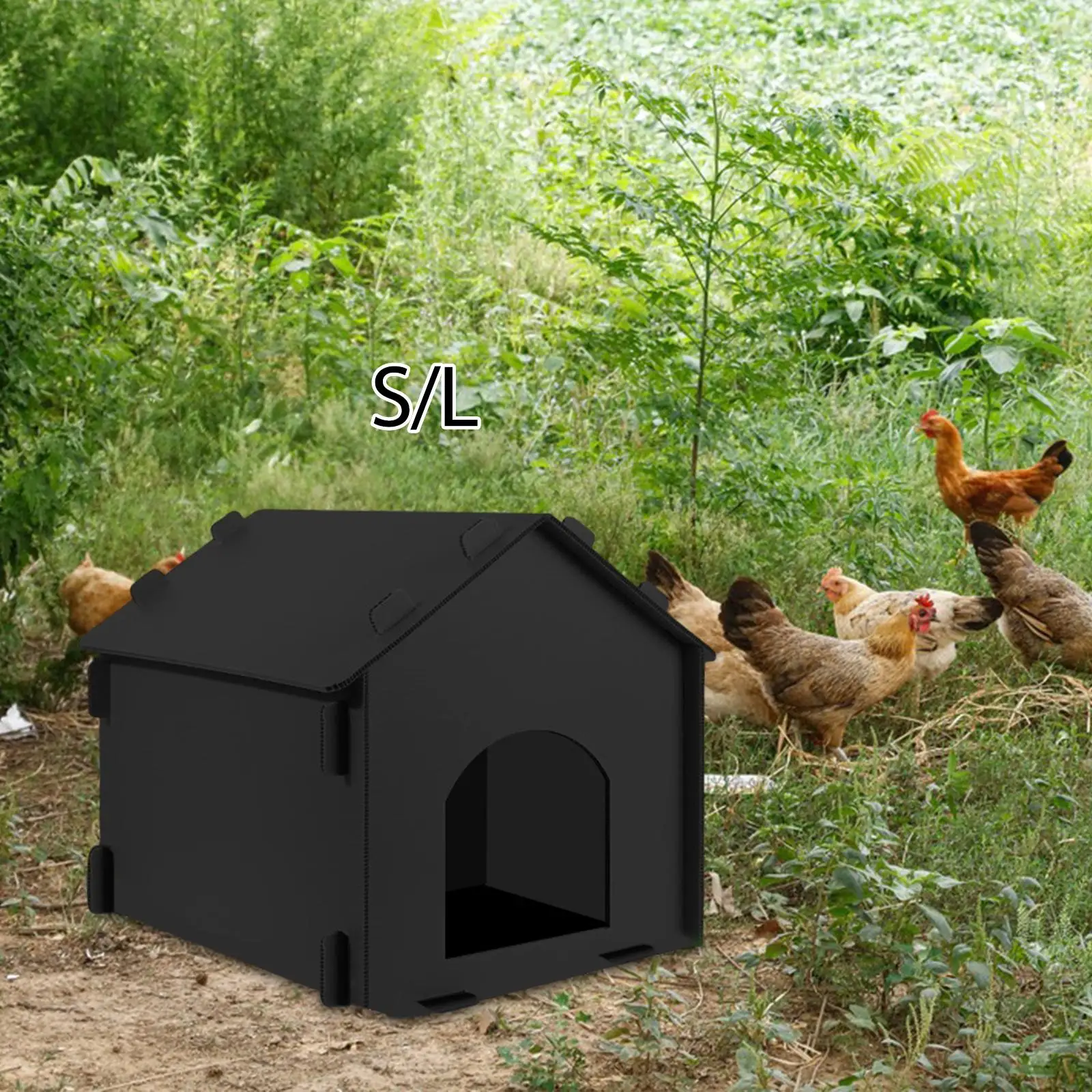Chicken Nesting House Versatile Use Single Sturdy Egg Laying Nest Box Chicken House for Hens Farming Black