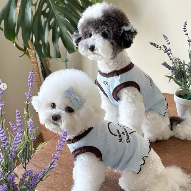Camiseta de tirantes con oso bordado para gatos y perros pequeños - imagen 4