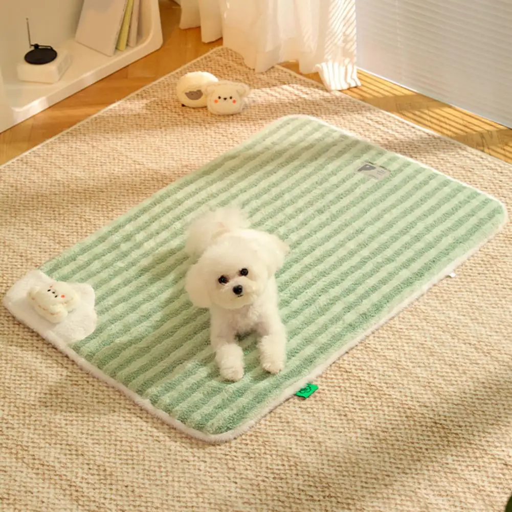 Alfombrilla de lana de algodón suave para mascotas, alfombra versátil, cómoda almohadilla para dormir, manta de cama cálida para gatos y perros, sofá Premium para mascotas - imagen 2
