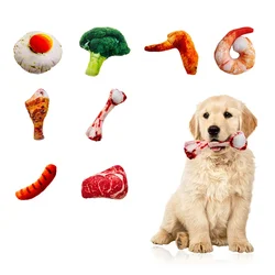 Juguete hueso sonoro de peluche para perros pequeños – diversión