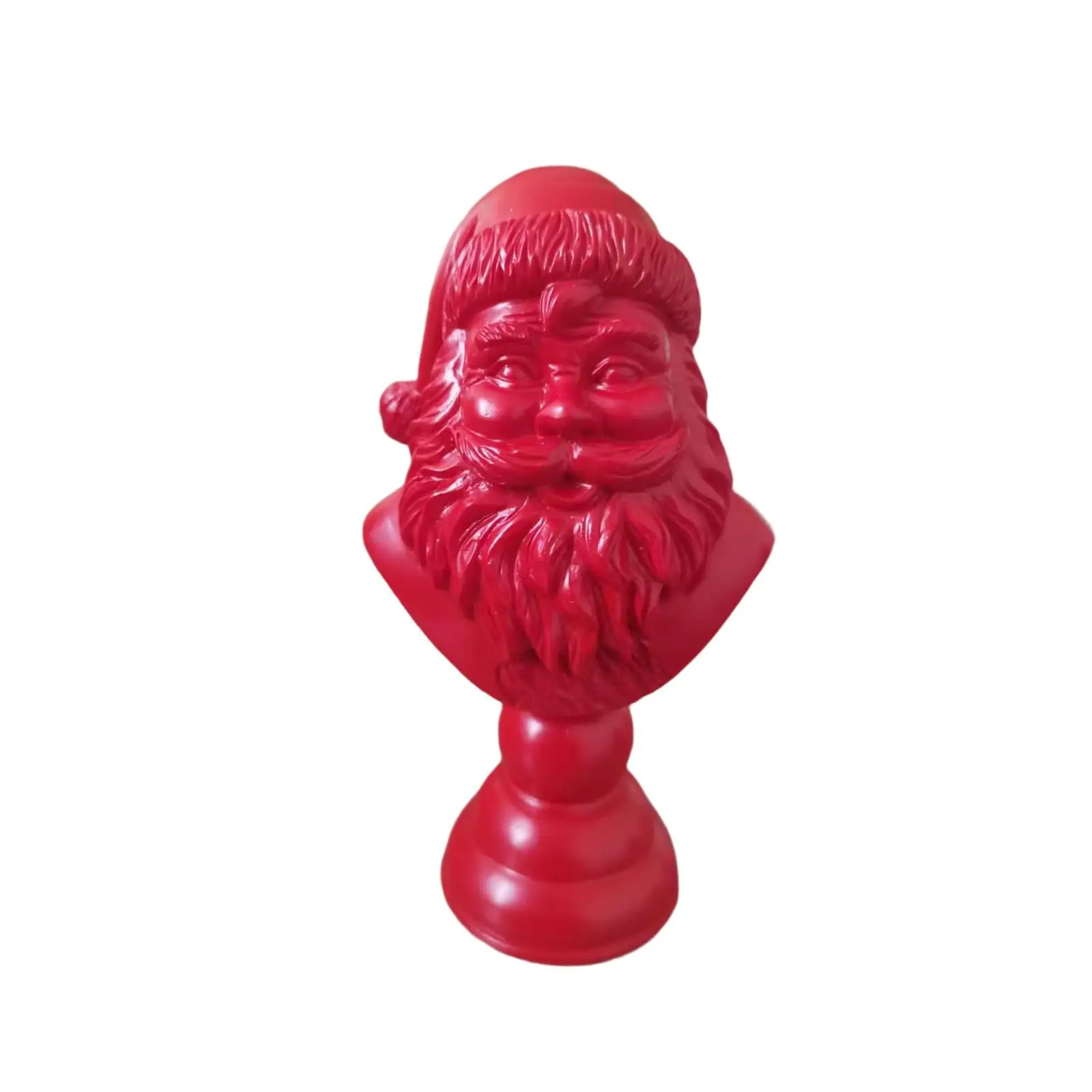 Figura de Papá Noel, estatua de medio cuerpo, escultura de resina artesanal, decoración navideña para mostrador