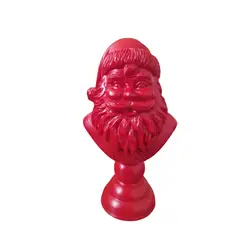 Figura de Papá Noel, estatua de medio cuerpo, escultura de resina artesanal, decoración navideña para mostrador