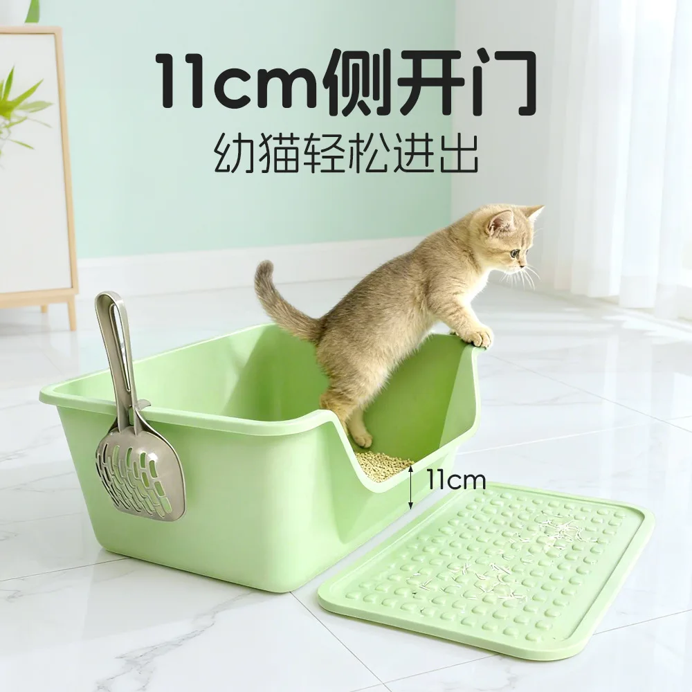 Caja de arena para gatos semicerrada gran capacidad antisalpicaduras - imagen 2