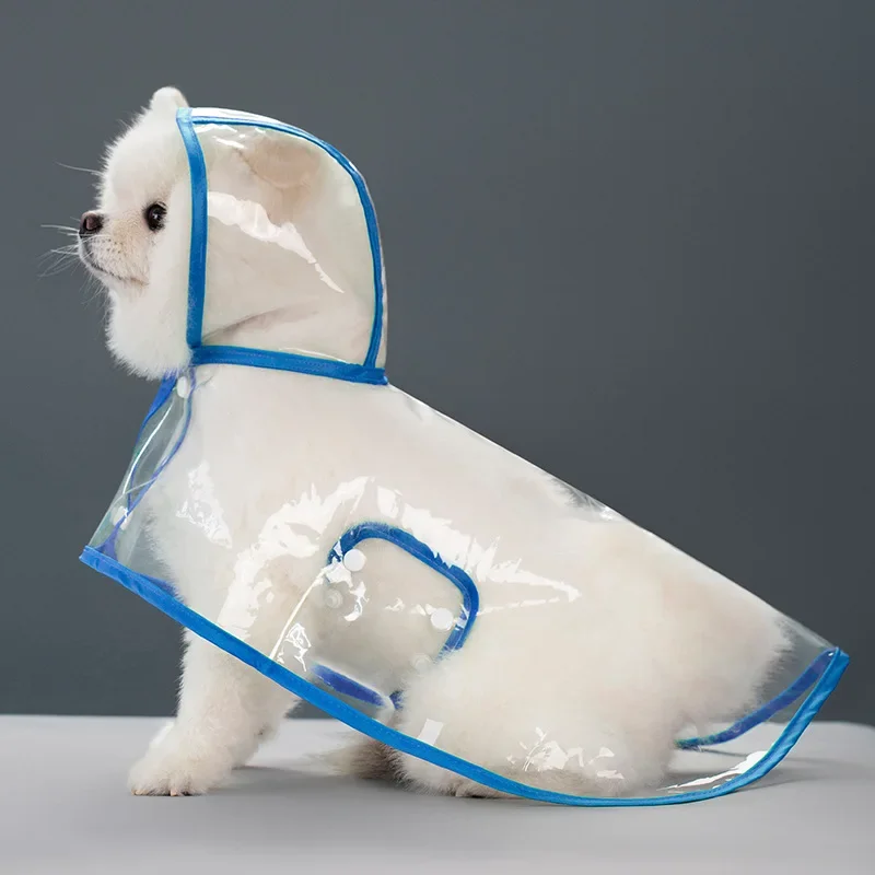 Chubasquero impermeable para perros, ropa impermeable para mascotas, chaqueta de lluvia con capucha para perros pequeños y medianos, Poncho de lluvia de plástico transparente para cachorros - imagen 5