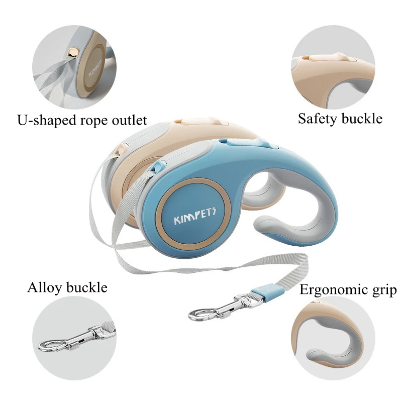 Correa retráctil automática duradera para mascotas, correa extensible de plomo para gatos, caminar, correr, cuerda de tracción, suministros para mascotas al aire libre, 3m, 5m - imagen 3