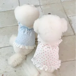 Vestido de verano para perro pequeño con encaje - Yorkshire Terrier