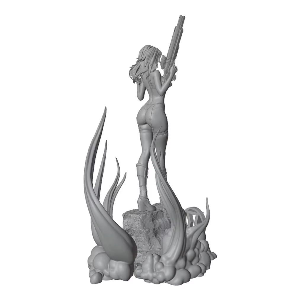Figura de resina guerrera gris kit sin montar ni pintar impresa en 3D - imagen 3
