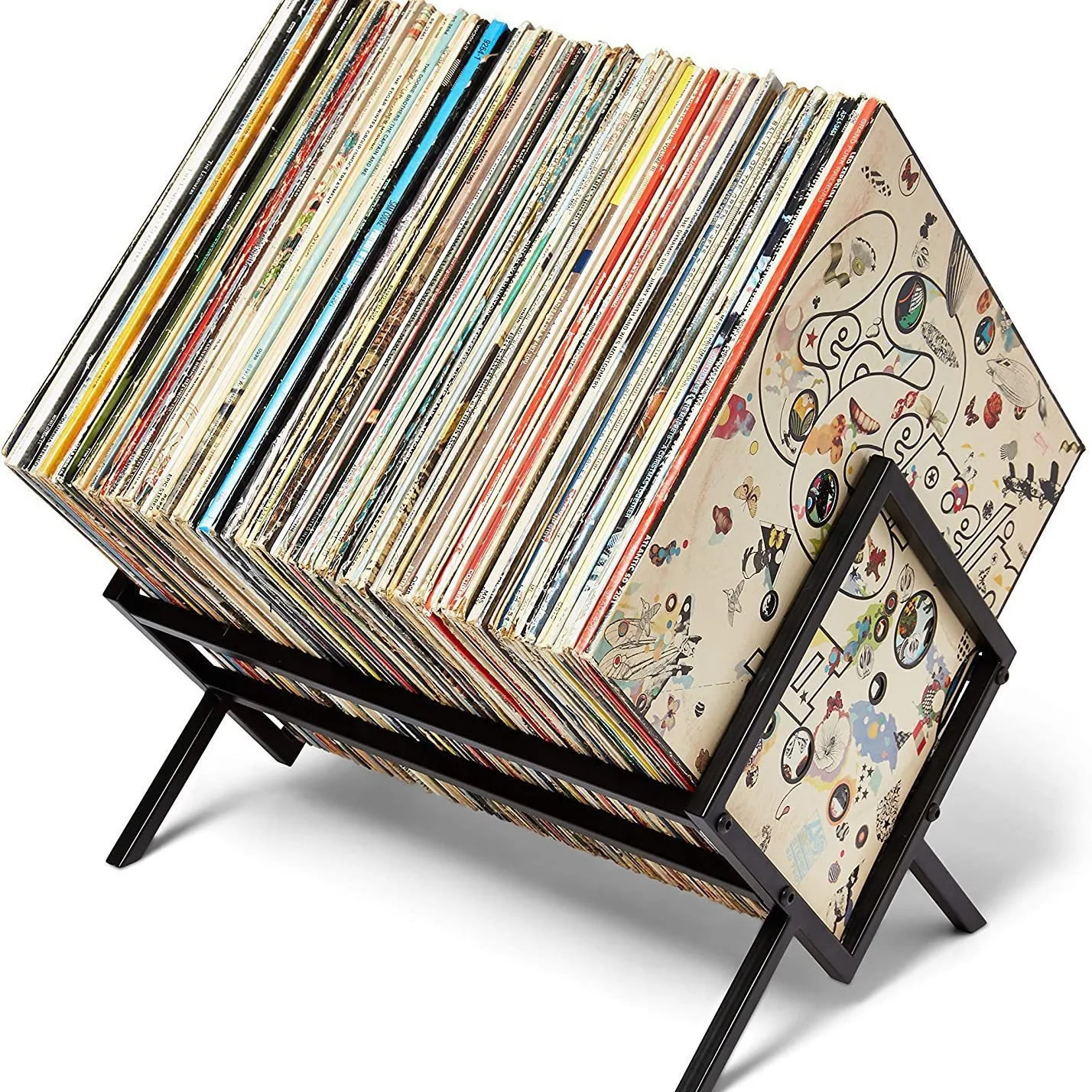 Soporte organizador para vinilos, CDs y revistas del hogar - imagen 2