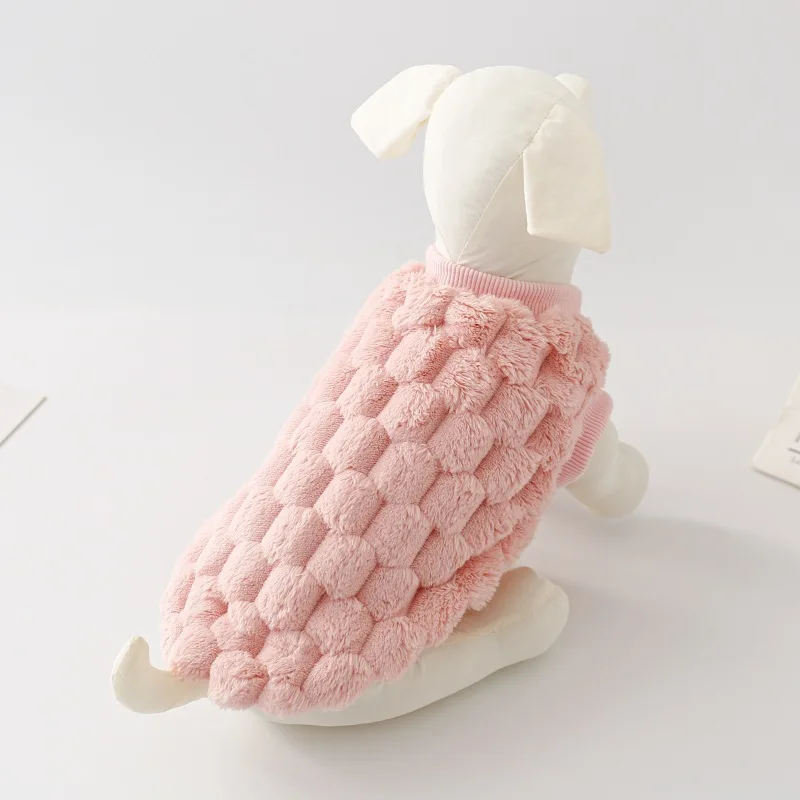 Abrigo de piel sintética de lujo para perro, camisa gruesa de lana térmica para cachorro, ropa para clima frío para perros pequeños, Chihuahua, York, mascota de invierno - imagen 4