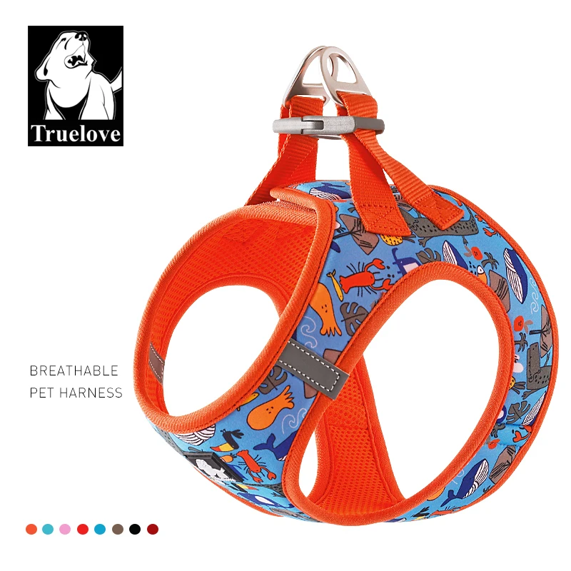 Truelove-arnés para mascotas, malla de aire suave, chaleco reflectante ajustable para mascotas, razas pequeñas y medianas, arnés ajustable sin extracción para perros TLH3016 - imagen 2
