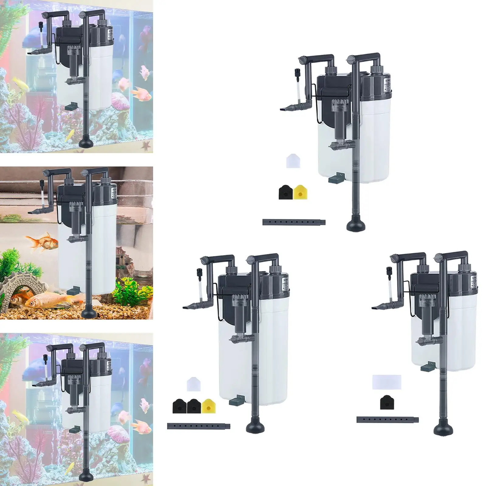 Fish Tank Filter Submersible Aquarium Filter Tank Powerful Pump for Aquatic Pets