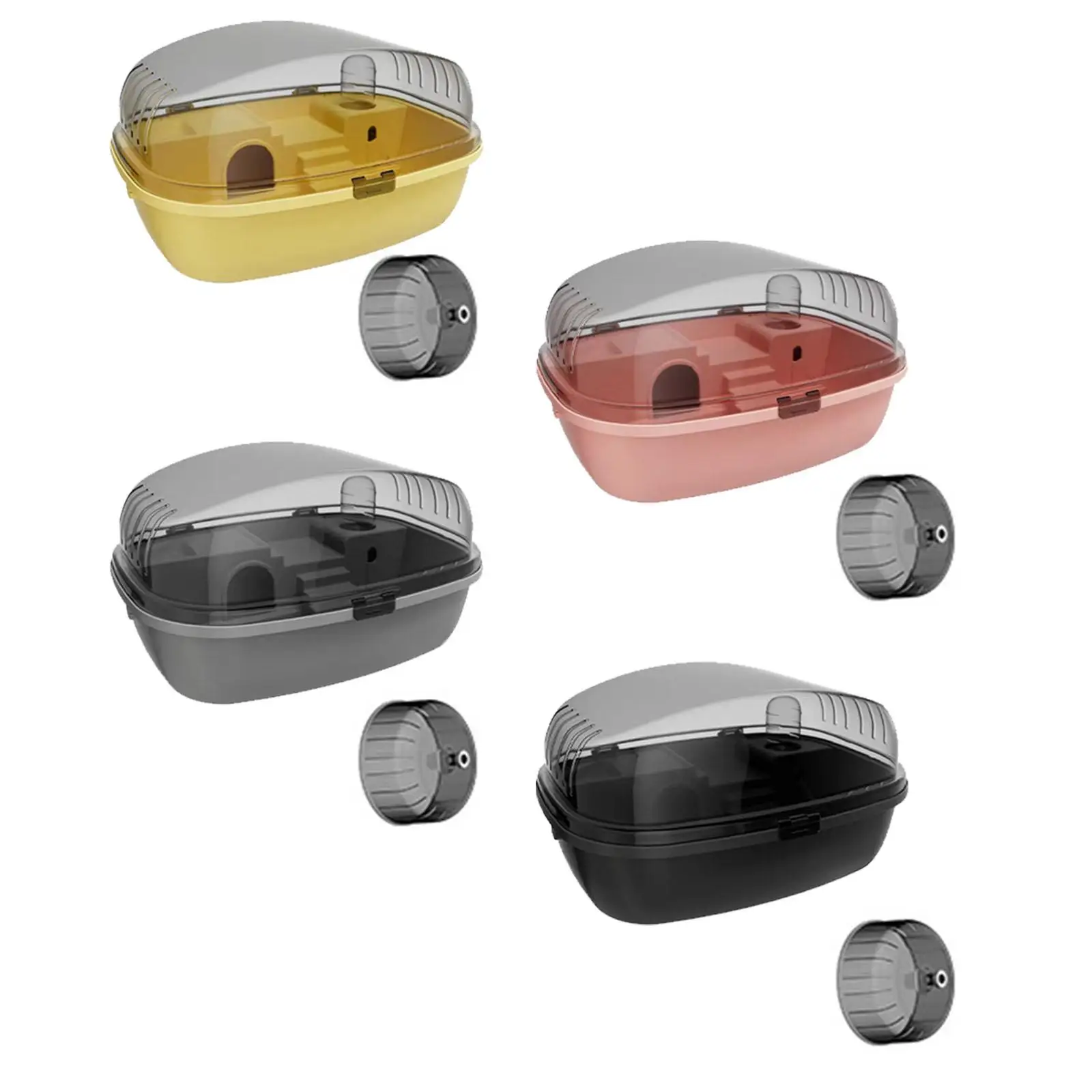 Hamster Cage Openable Top Sugar Glider Hedgehog Bunny Breathable Portable Transparent Guinea Pigs Gerbils Rats Mice Habitat