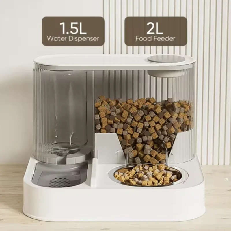 Comedero automático para gatos y perros con fuente de agua - imagen 5