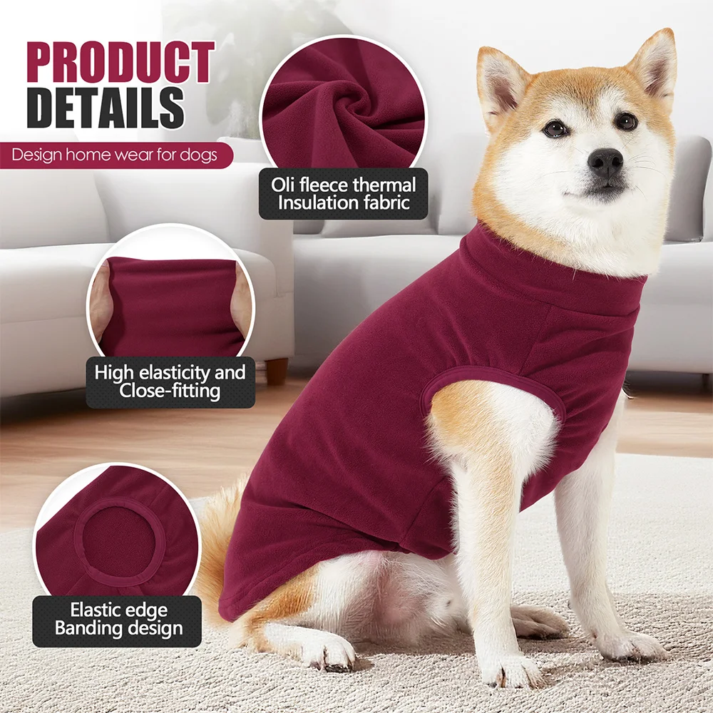 Ropa de invierno para perros, chaqueta, jersey elástico, chaleco para perros, ropa cálida para mascotas, pijamas suaves para perros pequeños, medianos y grandes, alta elasticidad - imagen 3
