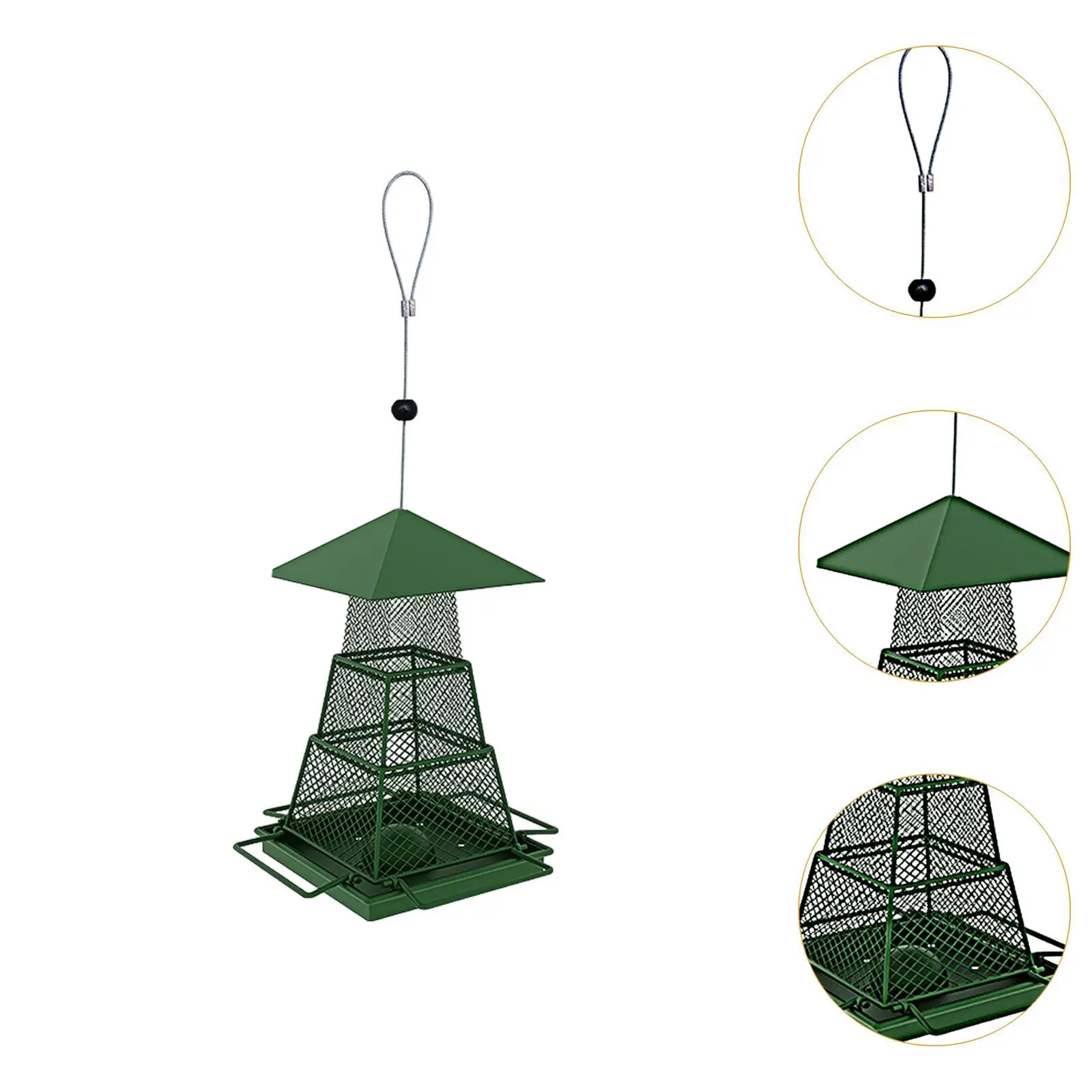Hanging Bird Feeder for Outdoor Metal Birdfeeder for Courtyard Porch Terrace