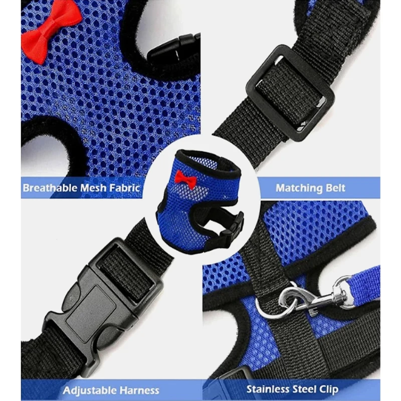 Arnés ajustable con correa para pollo, chaleco cómodo y transpirable de tamaño pequeño para mascota, pollo, pato, Ganso, entrenamiento para caminar - imagen 4