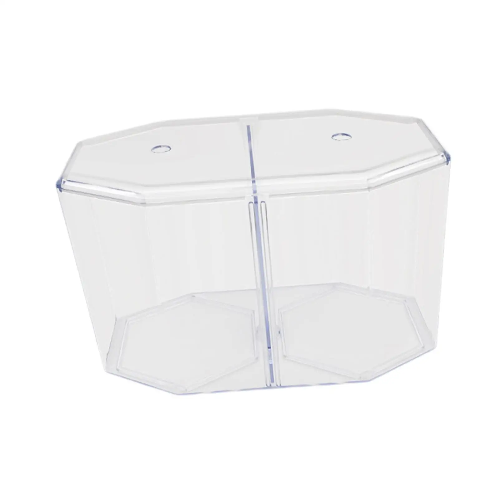 Pequeño tanque de peces Beta, tanque de camarones, caja para incubar, cuenco pequeño apilable transparente, divisor extraíble para peces de bebé Guppy - imagen 4
